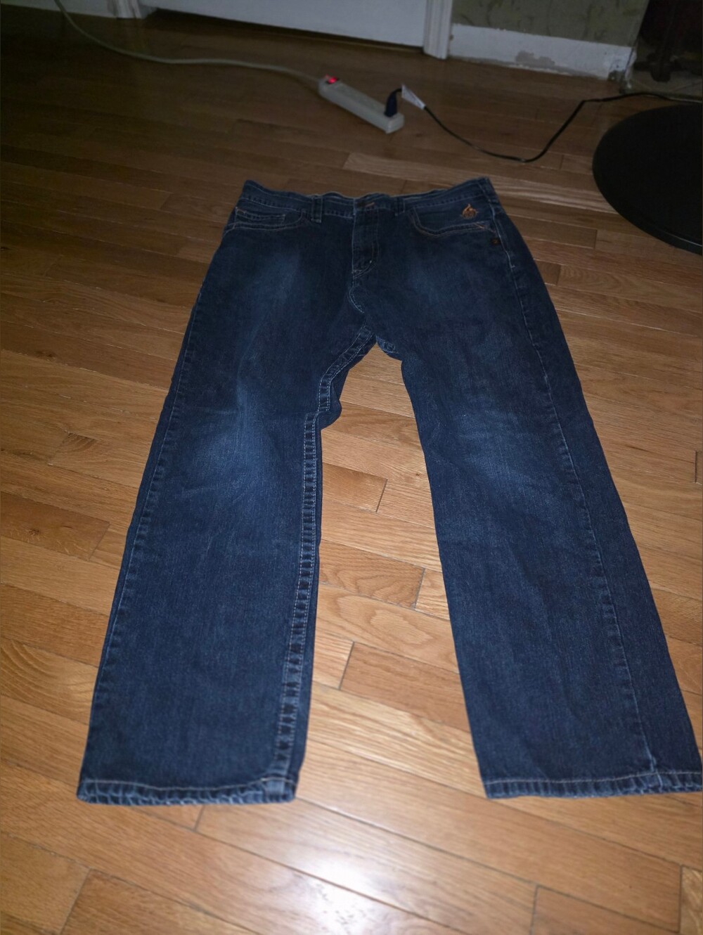 VINTAGE JUSTIN BOOT COMPANY FIRE RETARDANT JEANS SIZE 38 X 30  GOOD CONDITION